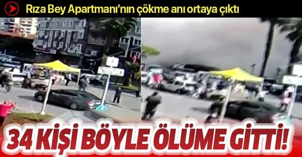 Son dakika: İzmir depreminden yeni görüntü! Rıza Bey Apartmanının çökme anı ortaya çıktı