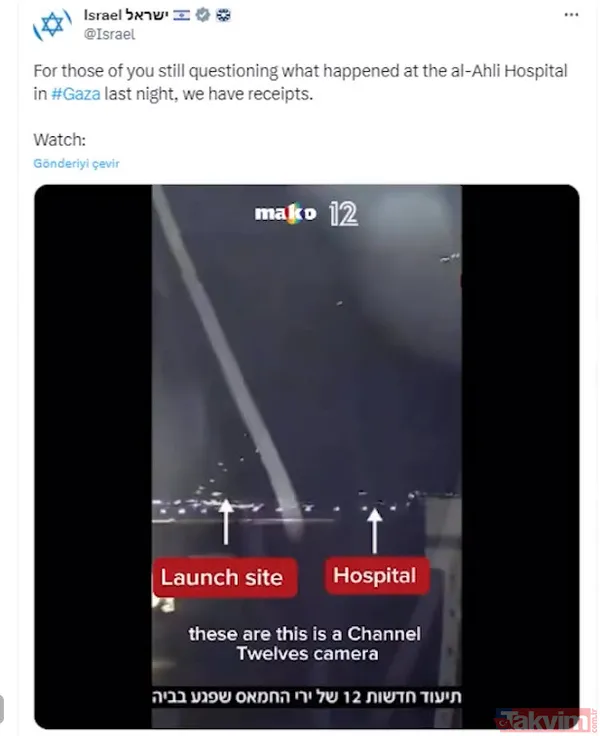 Hastane vurup 500 sivili şehit eden İsrail'in 'düşük çözünürlük' oyunu! Kırptı, çevirdi, yayınladı... Manipülasyonun böylesi - 8