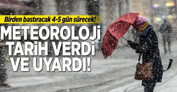 Meteoroloji İstanbul için tarih verdi ve uyardı!