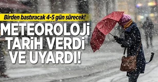 Meteoroloji İstanbul için tarih verdi ve uyardı!