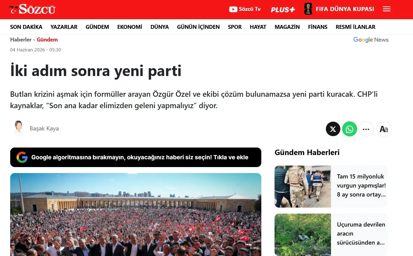 TAKVİM açıklıyor... CHP’de 3 aşamalı bölünme planı! Öncelik yeni parti stepne İYİ Parti | Hemen gidelimciler ve ayrışmanın SÖZCÜleri