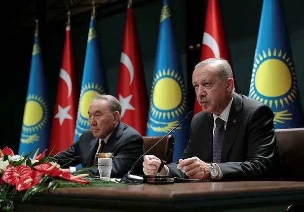 Başkan Erdoğan ile Kazakistan Cumhurbaşkanı ortak basın toplantısı düzenledi-1