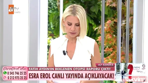 Fatih Aydın'ın ölüm sebebi ne? Esra Erol canlı yayında otopsi raporunu açıkladı: "İncelenen kemiklerde..." - 9