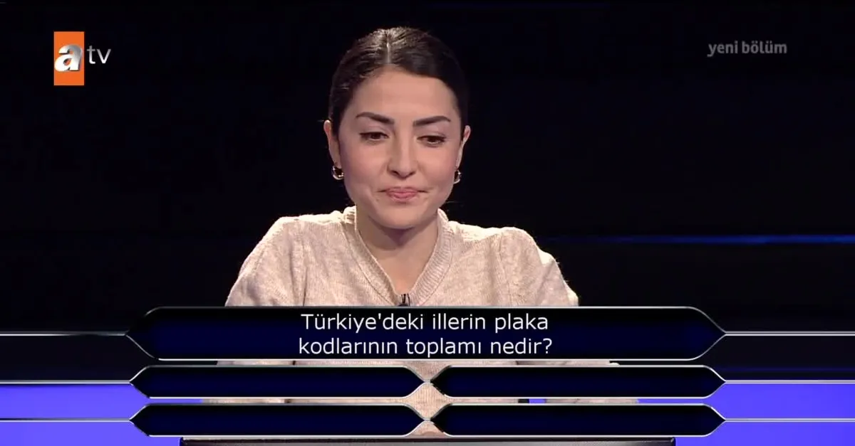 turkiye deki illerin plaka kodlarinin toplami nedir kim milyoner olmak ister