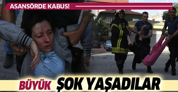 Konya'da asansörde kabus! Büyük şok yaşadılar
