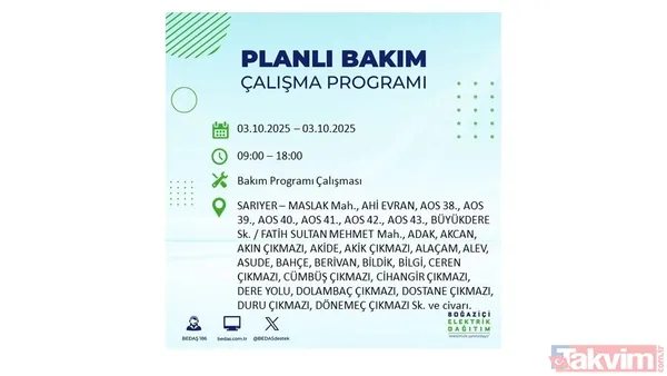 İstanbul'da elektrik kesintisi alarmı: BEDAŞ saat verdi! 3 EKİM ilçe ilçe kesinti programı - 47