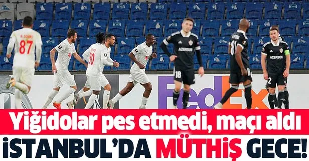UEFA Avrupa Ligi’nde Sivasspor, Karabağ’ı 3-2 mağlup etti