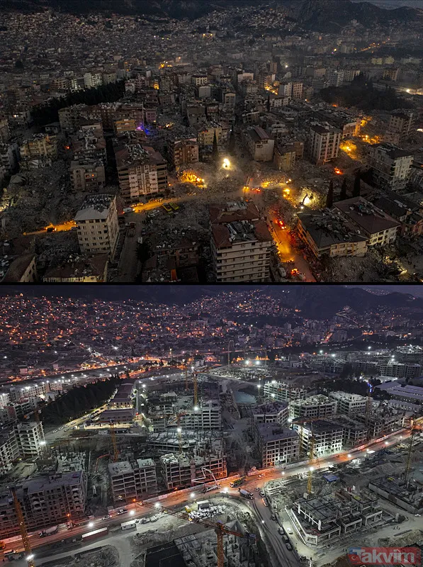 Deprem bölgesinin iki yıllık değişimi böyle görüntülendi! Hatay, Adıyaman, Malatya... - 22