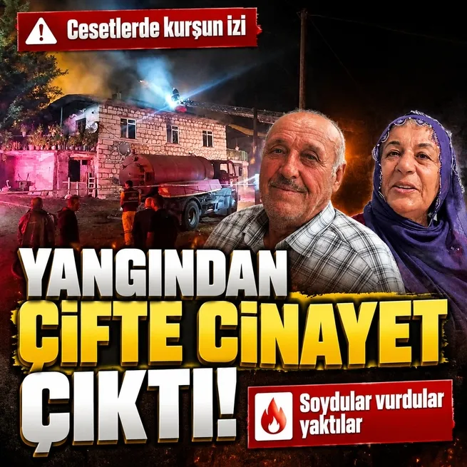 Elazığda yanan evden çifte cinayet çıktı! Ağa ve Hayriye Üykü çiftinin cesedinde kurşun izi