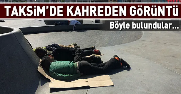 Taksim'de yine kahreden görüntü!