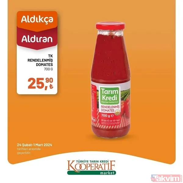 Tarım Kredi 4 Mart 2024 fiyat listesi geldi! Kooperatif market 5 üründe fiyatları az evvel indirdi! 14,90 TL'ye düştü! Dana kıyma, bonfile, yoğurt... - 21