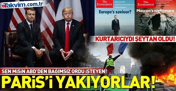 Trump ile kavga, etti Fransa karıştı!