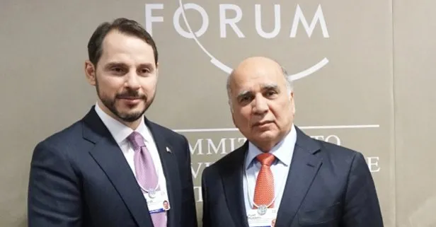 Bakan Berat Albayrak, Davos’ta Fuad Hüseyin ile görüştü