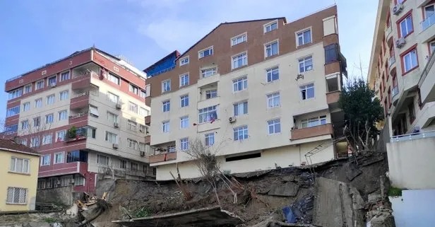 SON DAKİKA: İstanbul’da korku dolu anlar! İstinat duvarı çöken bina tahliye edildi