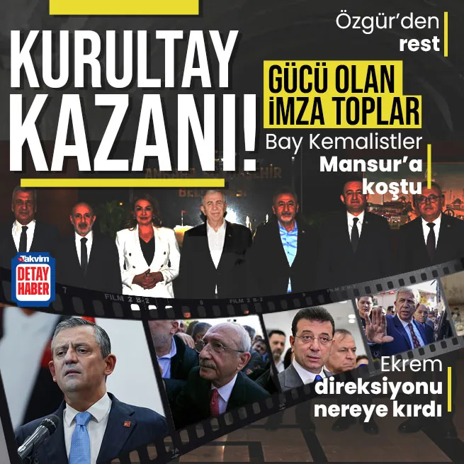 CHPde kurultay kazanı: Özgür Özelden rest! Kemal Kılıçdaroğlunun ekibi Mansur Yavaşa koştu! Ekrem İmamoğlu ne dedi?