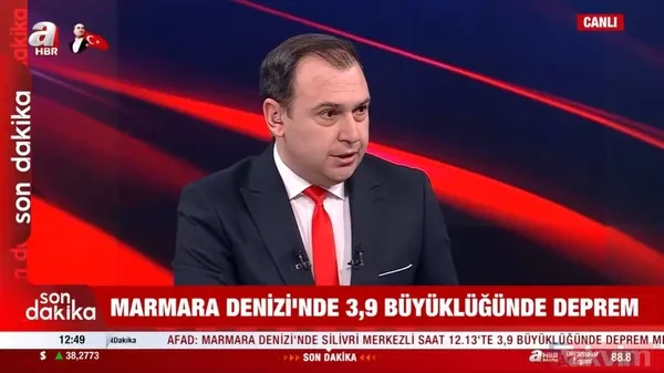 A Haber Canlı Yayınında Deprem Anı Vatandaşlar Kendilerini Sokağa Atarken Şiddetli Sarsıntıya 3,9'Luk Depremle İlgili Yayın Yapan Haktan Uysal Ve Konukları A...