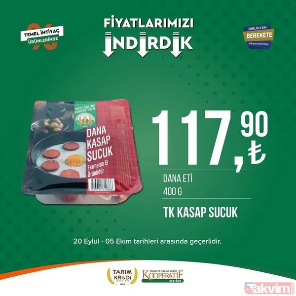 Tarım Kredi 5 Ekim FİYAT LİSTESİ 2023! Kooperatif marketlerinde indirimlerin son günü! Kırmızı mercimek 22.25, tost peyniri 59. 90... - 47