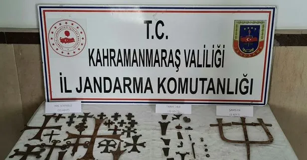 44 parça tarihi eser ele geçirildi! 2 gözaltı