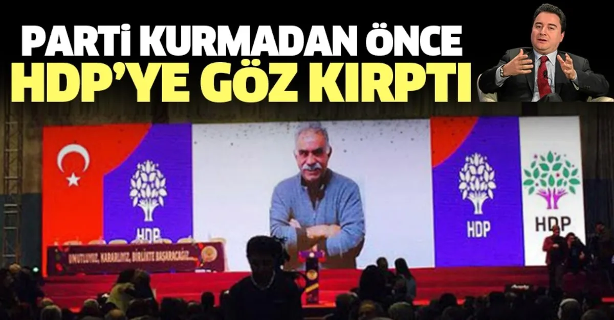 Ali Babacan Parti Kurmadan Once Hdp Ye Goz Kirpti Takvim