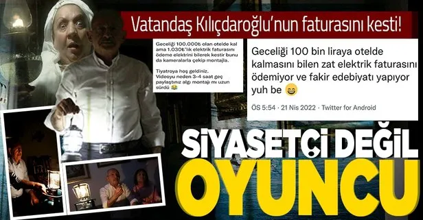 Kemal Kılıçdaroğlu’nun fatura tiyatrosuna vatandaştan veto geldi!