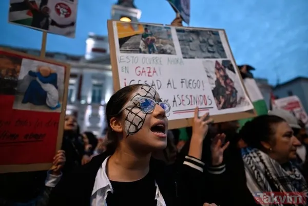 Dünya 'Katil İsrail' diyor! Orta Doğu'dan Asya'ya Avrupa'dan ABD'ye milyonlarca kişiden Filistin'e destek - 22