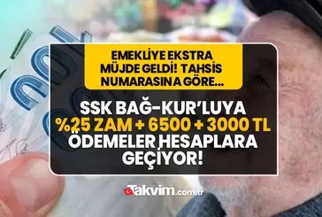 Tablo oluştu, 6500 + 3000 TL ek ödeme çıktı! SSK, Bağ-kur’luya %25 zam, seyyanen, intibak, torba yasa derken son dakika müjde! Kök 7500 TL alanlar...
