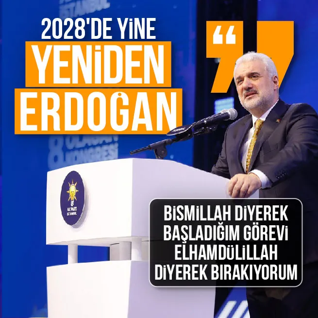 AK Parti İstanbulda bayrak değişimi! Osman Nuri Kabaktepeden 2028 mesajı: Yine yeniden Erdoğan