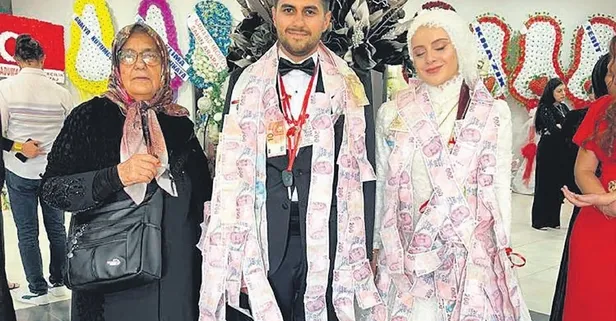 Antalya’da düğünde babaanneden toruna ev arsa ve otomobil sürprizi