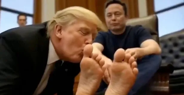 Trump’a deepfake darbe! Yapay zekayla Elon Musk’ın ayağını öptürdüler: Bakanlık binasında yayımladılar
