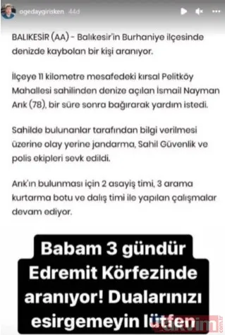Survivor Ogeday Girişken'in babası sanılmıştı! Denizde kayıplara karışan kişinin kim olduğu ortaya çıktı: "Bir süre bağırarak..." - 3