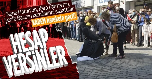 KADEM'den çarşaflı kadını zincire bağlayan Edremit'teki insanlık dışı gösteriye suç duyurusu