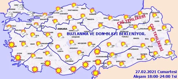 Meteorolojiden 8 il için son dakika çığ uyarısı! 27 Şubat hava durumu-6