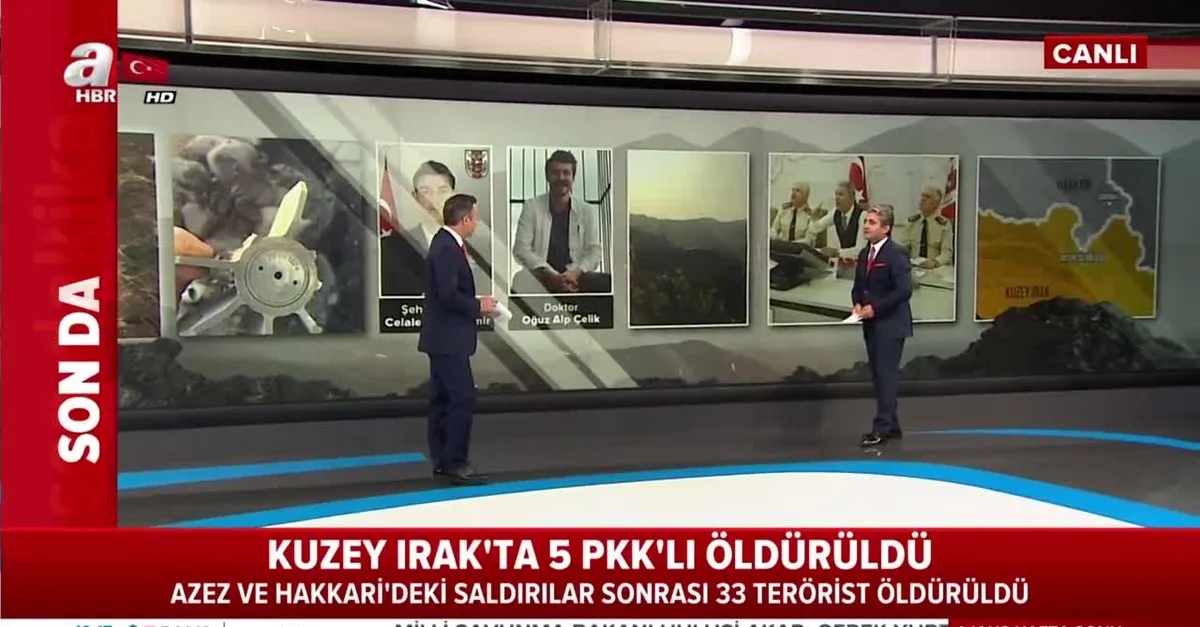 Son dakika: Kuzey Irak'ta 5 PKK'lı öldürüldü .