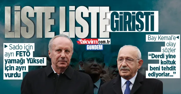 Muharrem İnce'den CHP'ye Yüksel Taşkın, Sadullah Ergin ve adaylık tepkisi: Beni tehdit ediyorlar