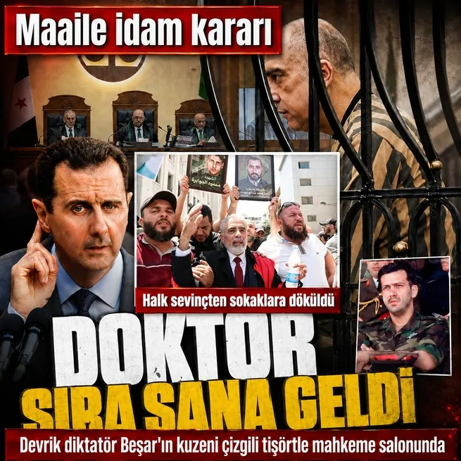 Suriyede devrik lider Beşar Esad, kardeşi ve kuzeni hakkında idam kararı! Halk sevinçten sokaklara döküldü