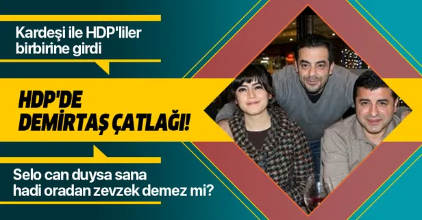 Demirtaş'ın kardeşi ile HDP'liler birbirine girdi: Selo can duysa sana zevzek demez mi?