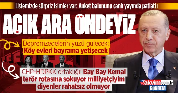Başkan Erdoğan'dan canlı yayında önemli açıklamalar