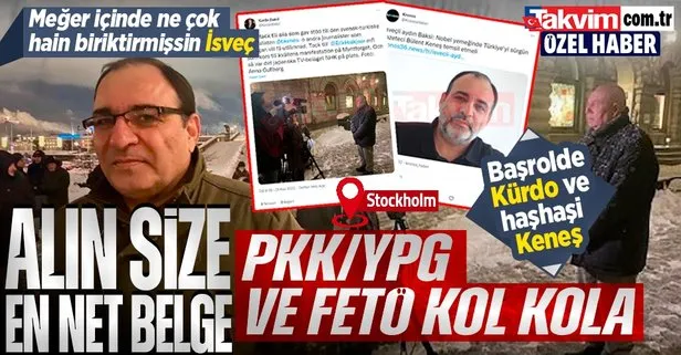 YPG/PKK - FETÖ birlikteliğinin en net belgesi! Kürdo Baksi ve haşhaşi Bülent Keneş NATO’ya girmek isteyen İsveç’te yan yana