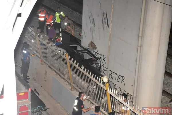 SON DAKİKA: İzmir'de hafif ticari araç İZBAN raylarına uçtu: 1 ölü 5 yaralı - 14