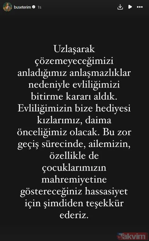 10 yıllık evlilikte mutsuz son! Buse Terim ile Volkan Bahçekapılı tek celsede boşandı! İlk açıklama Buse Terim'den... - 7