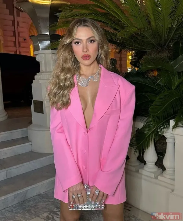 Cannes Film Festivali’nde Hadise göz kamaştırdı! Pembe ceketinin fiyatı dudak uçuklattı! Kombininin fiyatı tam tamına... - 4