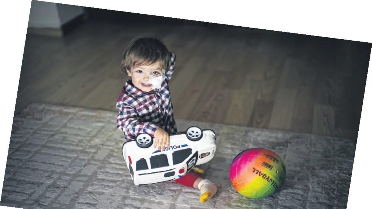 Ankara’da pitbull saldıran 1.5 yaşındaki Efe 9 gün sonra taburcu edildi