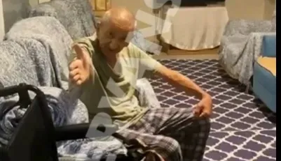 Huzurevindeki skandal kamerada (Ekran görüntüsü)