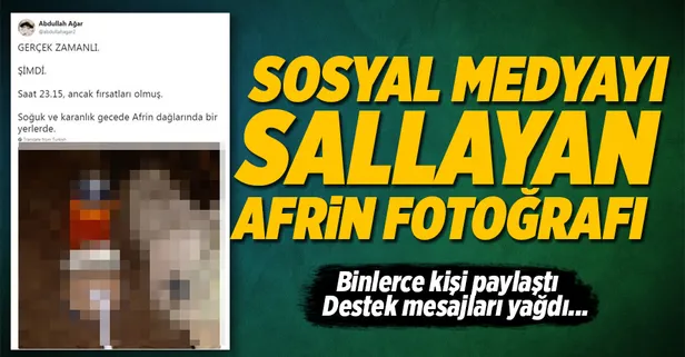 Afrin'den gelen fotoğraf çok konuşuluyor!