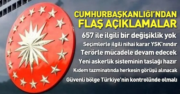 Cumhurbaşkanlığı’ndan Kabine Toplantısı sonrası flaş açıklamalar