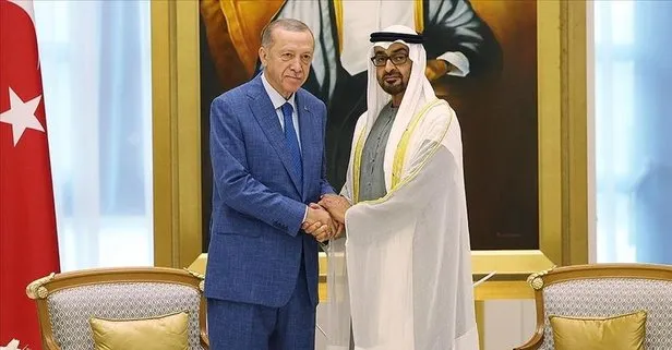 Başkan Erdoğan BAE Devlet Başkanı Şeyh Muhammed Bin Zayed Al Nahyan ile görüştü