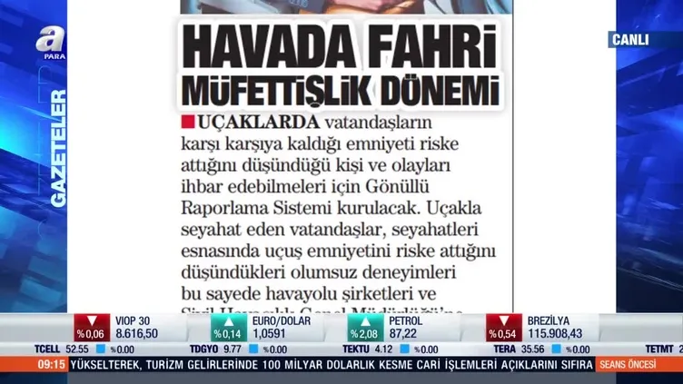 Havada fahri müfettişlik dönemi: Gönüllü Raporlama Sistemi kurulacak