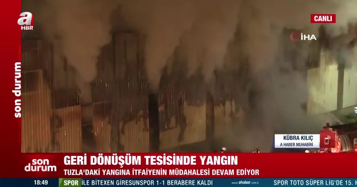 Tuzla'da bir geri dönüşüm tesisinde yangın!