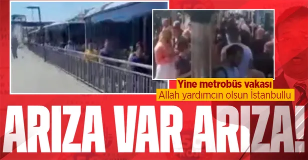 Florya'da metrobüs arızası! Vatandaşlar yolda kaldı