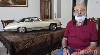 Sivas’ta emekli mobilya ustası Bahattin Okurgan, tutkunu olduğu klasik otomobilin minyatürünü 36 yılda yaptı